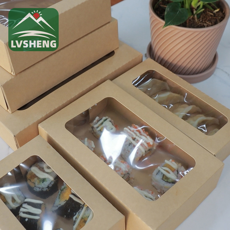 Custom Kraft Food Boxes Grosir karo jendhela