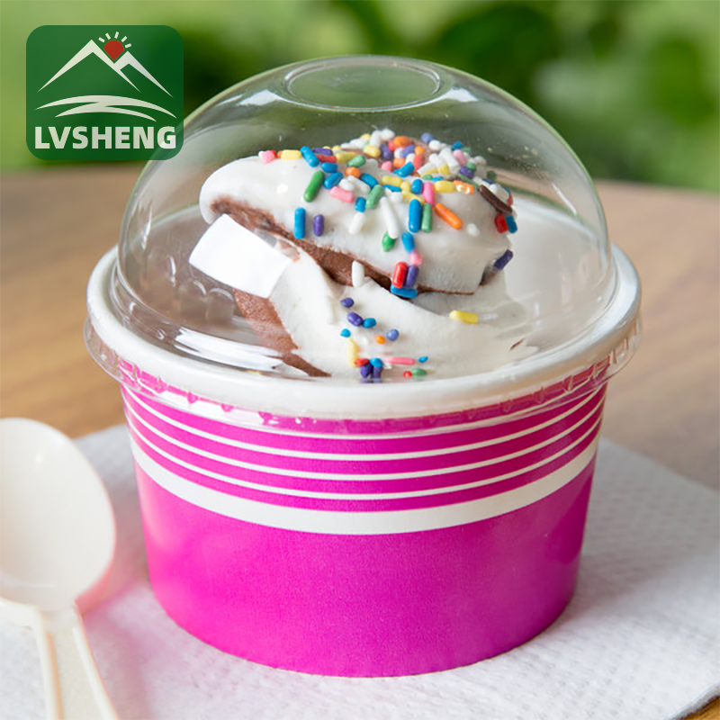 Ukuran kertas es krim nganggo Grosir Dome Lids Grosir