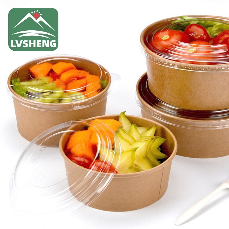 Bowl Salad Kraft Coklat