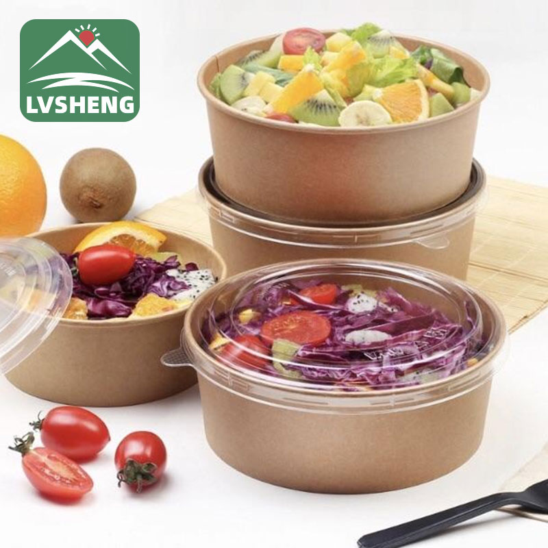 Bowl Salad Paper Shellow Takeaway